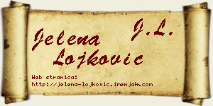 Jelena Lojković vizit kartica